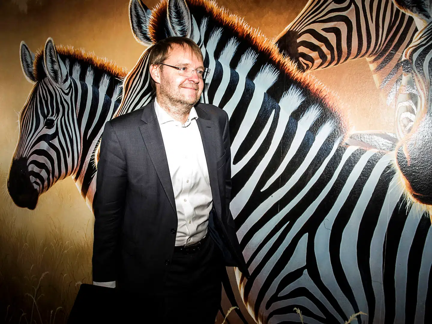 Kaare Danielsen er direktør for Jobindex. Her ses han på jobportalens kontor, som er prydet med de zebramotiver, der tidligere var en del af Jobindex' logo. Arkivfoto: Ólafur Steinar Gestsson/Ritzau Scanpix
