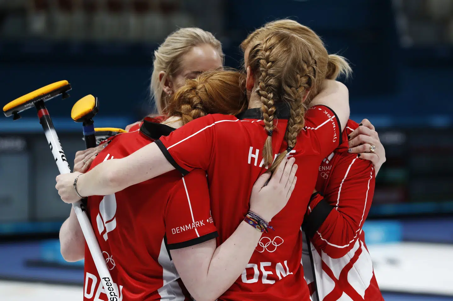 Curlinglandsholdet har overrasket sig selv og mange andre med præstationerne i Canada. Cathal Mcnaughton/Reuters