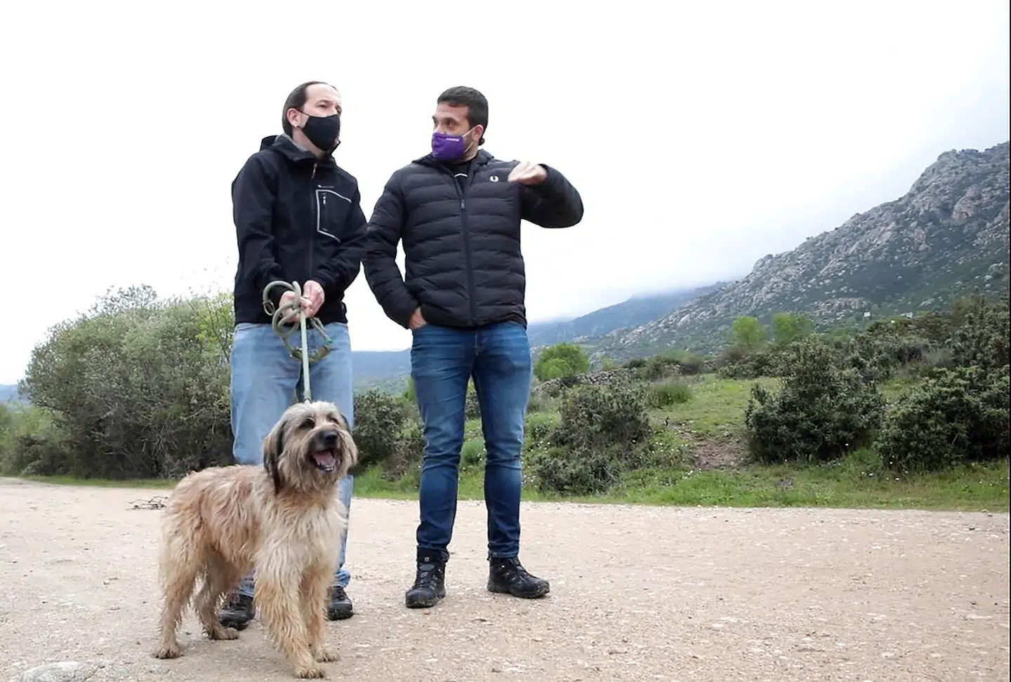 Pablo Iglesias er taget langt væk og op i bjergene for at gå tur med en af sine hunde. I den lille by nordvest for Madrid, hvor Podemos-lederen bor, kan han ikke være i fred.