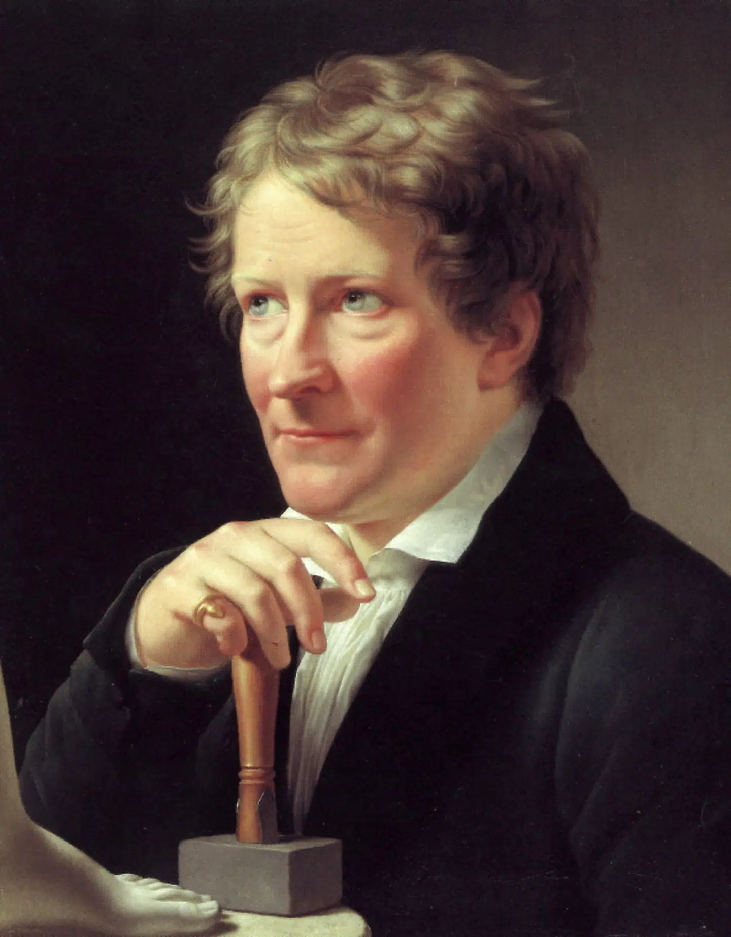 »Vi har jo helt tilbage fra Bertel Thorvaldsen været internationale på mange måder,« siger Franciska Rosenkilde. Her billedhuggeren Bertel Thorvaldsen. Maleri af C.W. Eckersberg 1820.