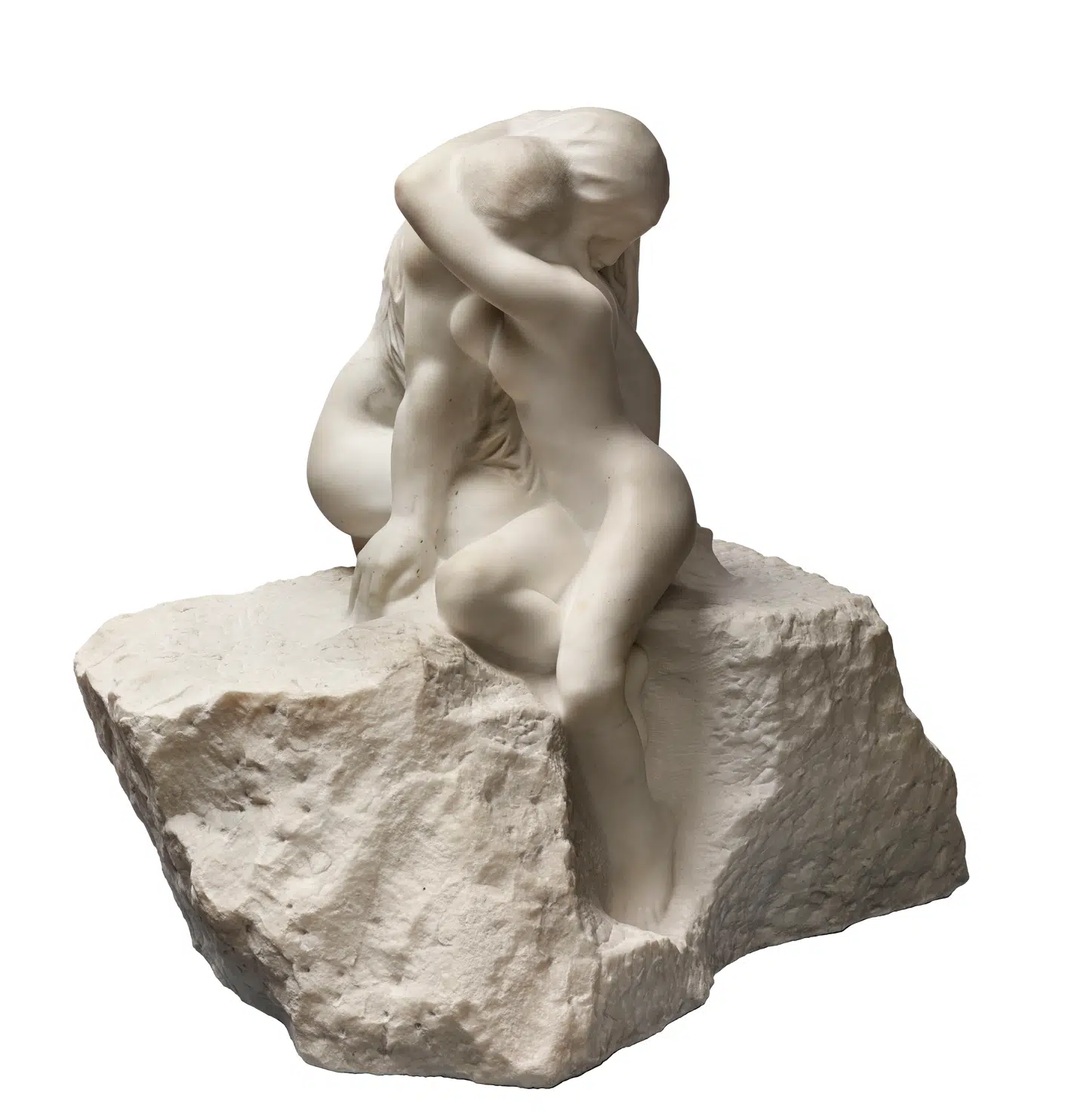 Skulpturen med den unge pige, der betror Isis sin hemmelighed blev til efter en serie »resamplinger«, og det endte med at de to kvinder tilsammen har fem bryster.