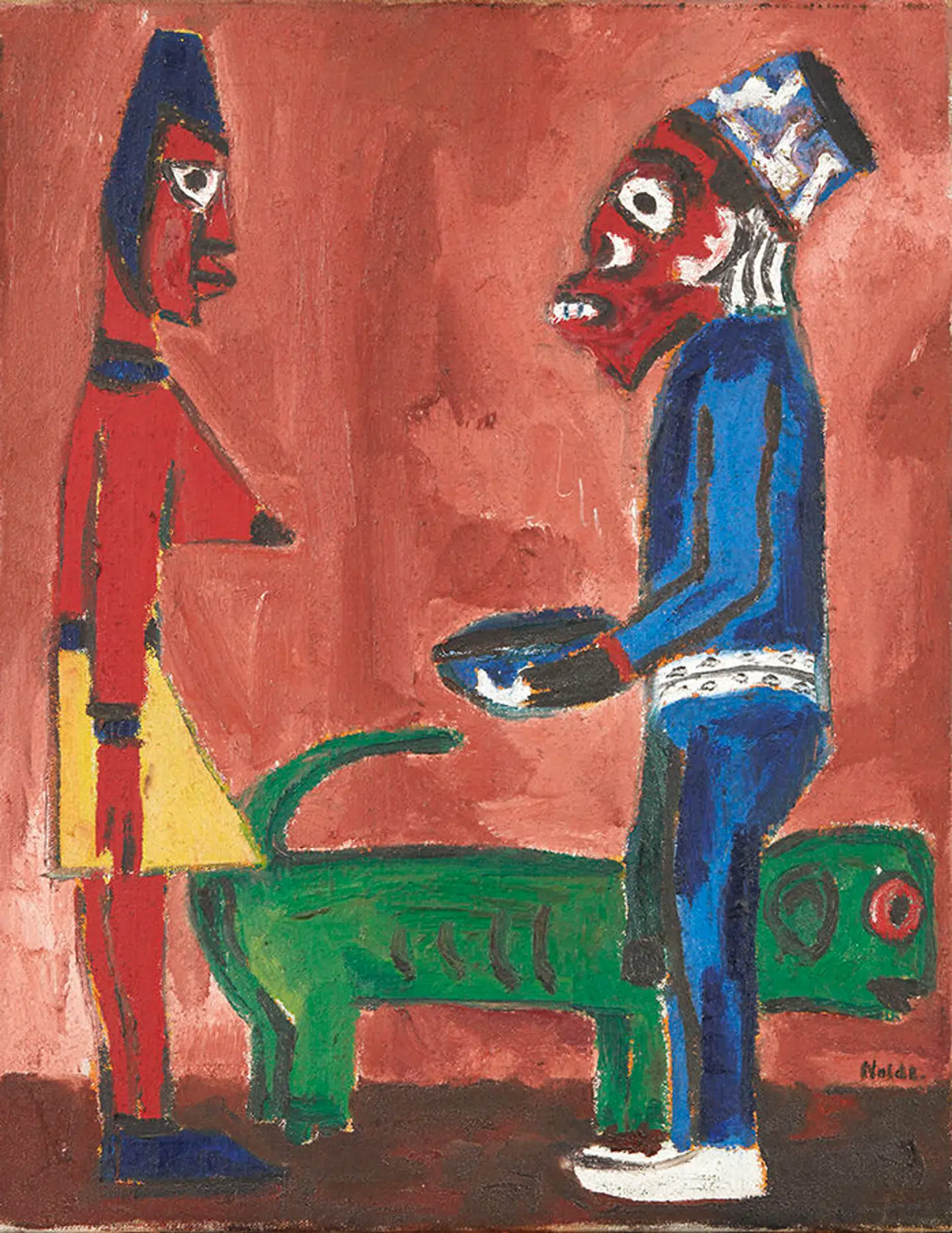 Emil Nolde: »Mann, Frau und Katze (Mand, kvinde og kat)«, 1912, Nolde Stiftung Seebüll.