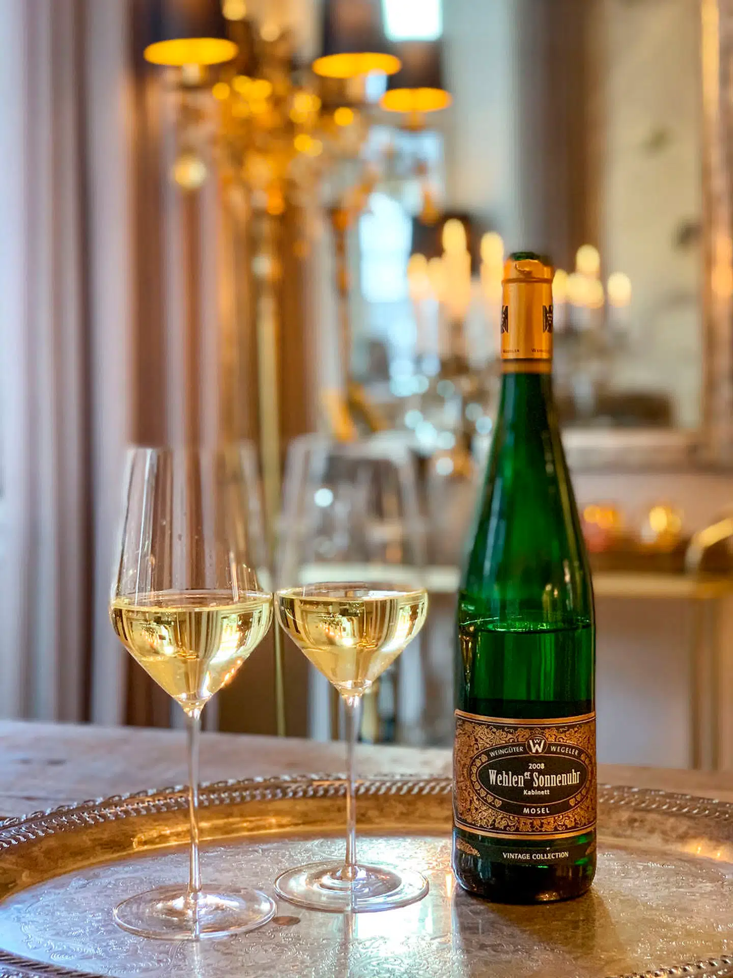Sød tysker til foie gras'en: 2008 Wehlener Sonnenuhr.