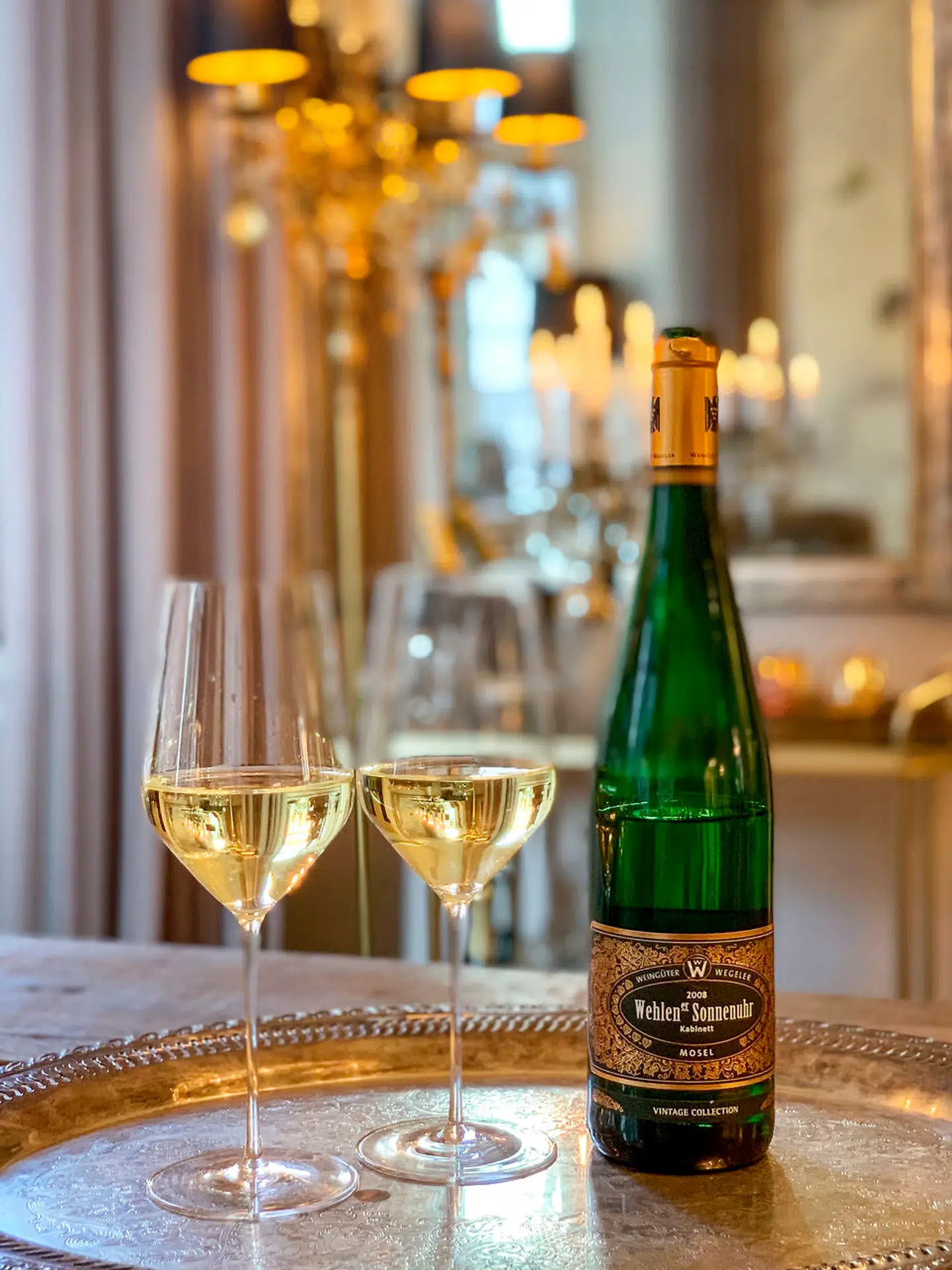 Sød tysker til foie gras'en: 2008 Wehlener Sonnenuhr.