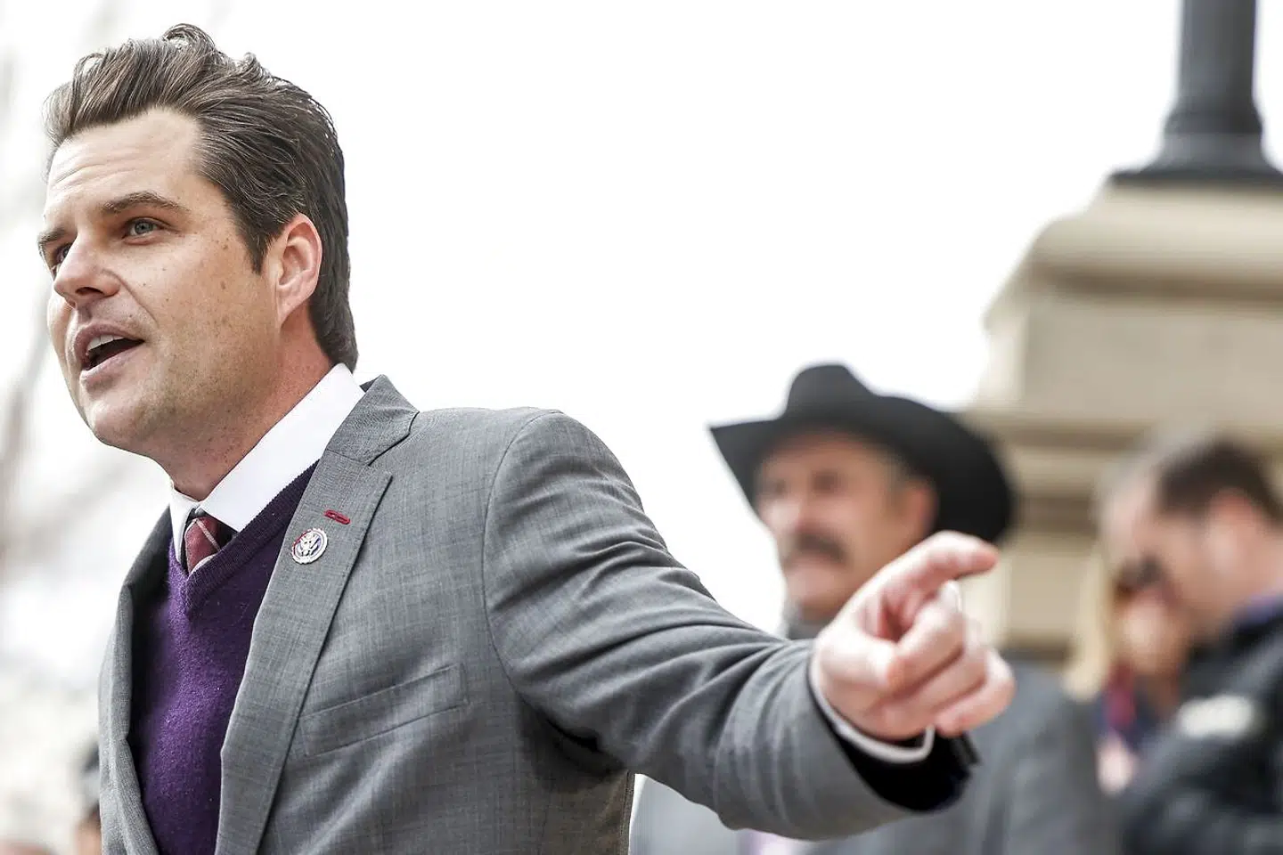 Tirsdag kom det frem, at anklagemyndigheden undersøger, om Matt Gaetz er skyldig i trafficking og betaling for sex med en mindreårig pige i sin hjemstat Florida. Han nægter sig skyldig og hævder, at anklagerne stammer fra et forsøg på afpresning. Arkivfoto: Michael Ciaglo/AFP/Ritzau Scanpix