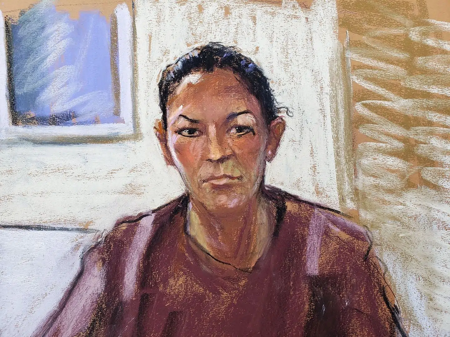 Antallet af anklager mod Ghislaine Maxwell er vokset og er nu på samlet otte, hvoraf flere lyder på anklager om sexhandel med mindreårige piger. Ghislaine Maxwell deltog via et videolink i retten mandag. Arkivtegning fra retten.