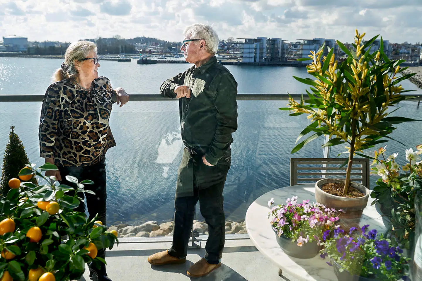 Ellen og Jean-Louis Lieffroy har solgt deres gård og bor nu i lejlighed på havnefronten i Nyborg.