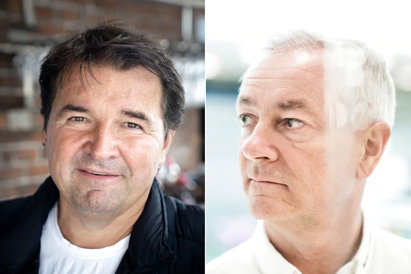 Torben Olsen (tv.), der står bag det københavnske café- og restaurantimperium Sovino, og Jesper Andreasen (th.), direktør i Rødovre Centrum, krydser fingre for, at de snart får lov til at genåbne deres forretninger på forsvarlig vis.