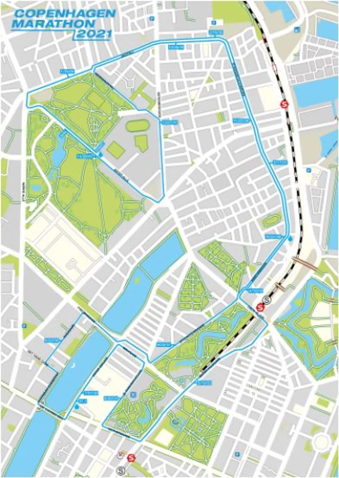 Her er den planlagte rute for Copenhagen Marathon.
