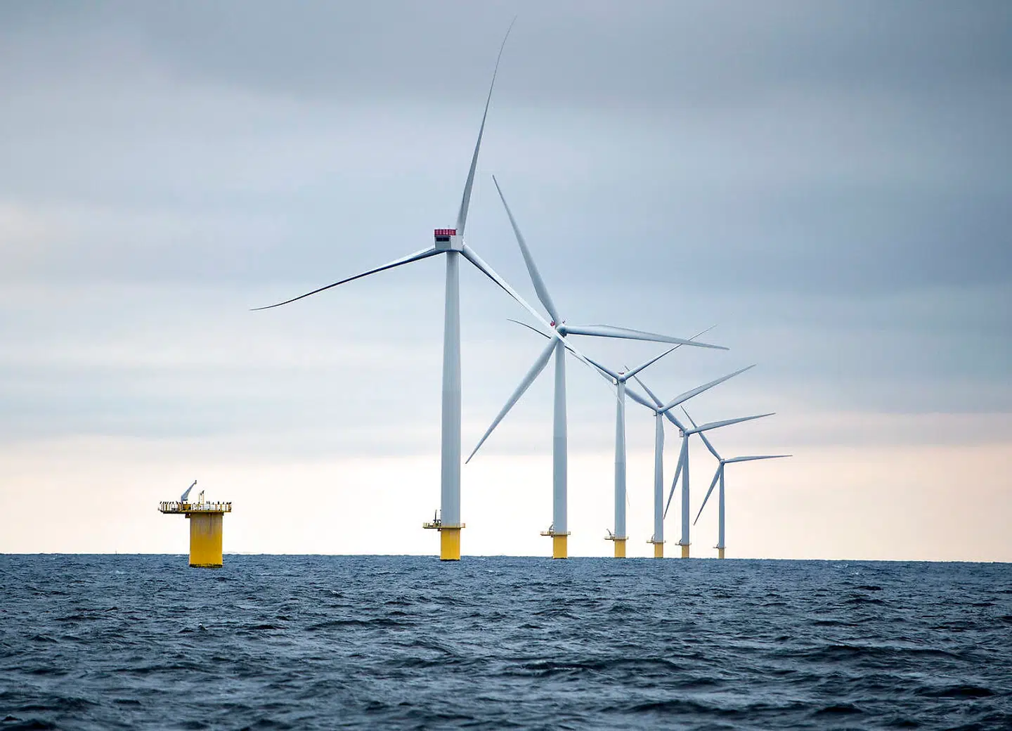 »Vi står foran et enormt projekt med en ambitiøs tidsfrist, som kan være med til at skabe arbejdspladser for danske lønmodtagere, hvis vi tænker os om nu,« skriver Lizette Risgaard om den kommende energiø. Her ses eksisterende havvindmøller.