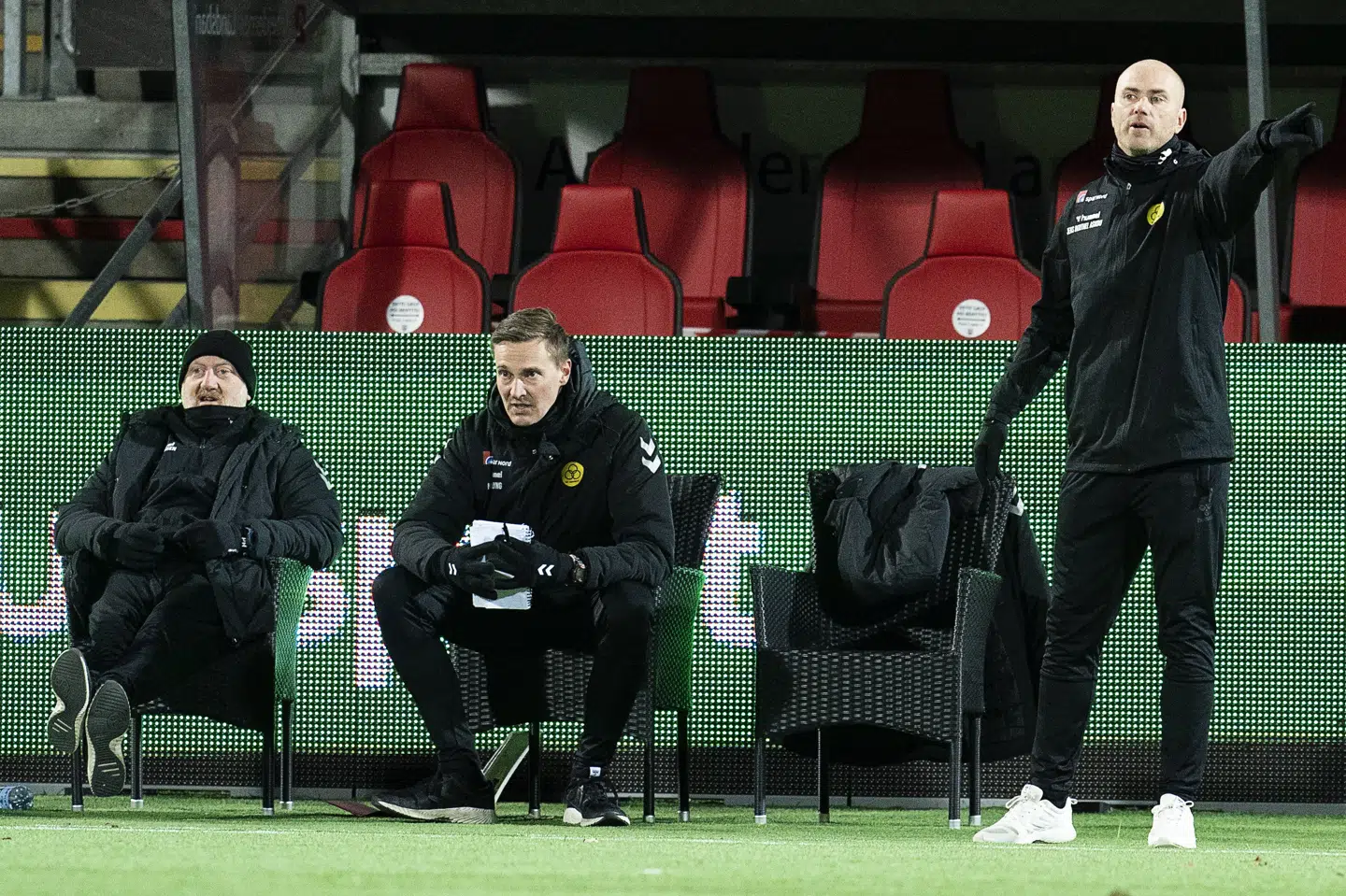 Jens Berthel Askou (til højre) er blandt dem, der er imponerede over Lyngby for tiden. Claus Bech/Ritzau Scanpix