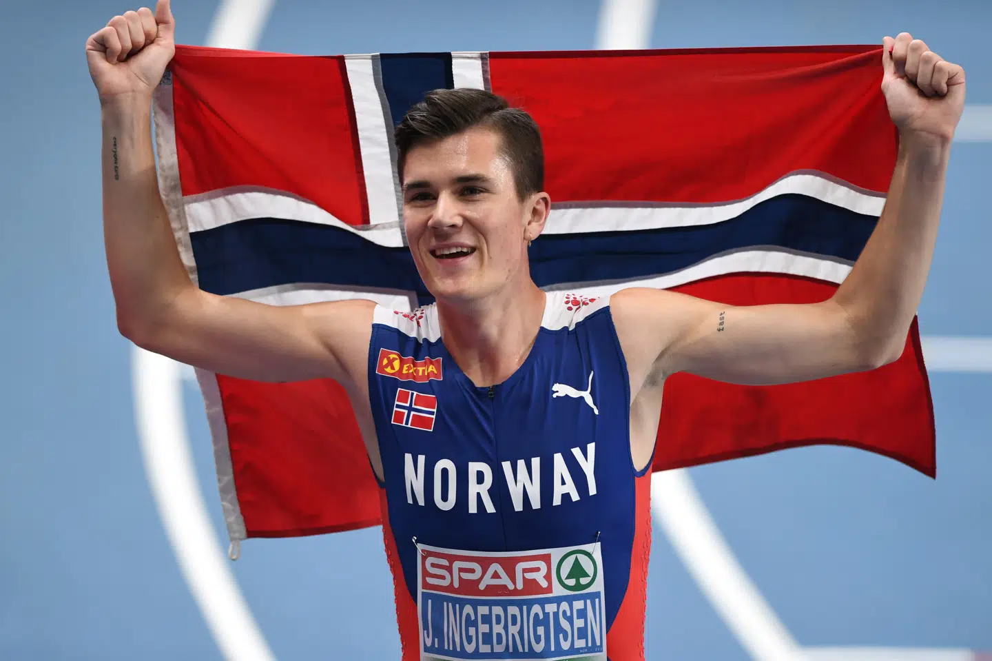 Jakob Ingebrigtsen vandt EM-guld i tiden 3 minutter og 37 sekunder. Lukasz Szelag/Reuters