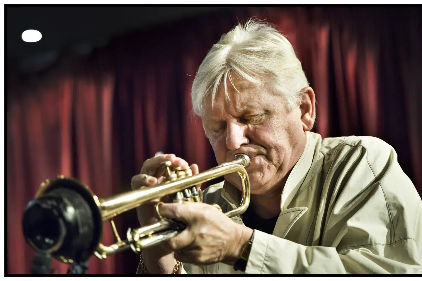 Gennem årene har Palle Mikkelborg arbejdet og spillet sammen med en række store jazznavne som Dexter Gordon, Gil Evans og Niels Henning-Ørsted Pedersen. (Arkivfoto) Torben Christensen/Ritzau Scanpix