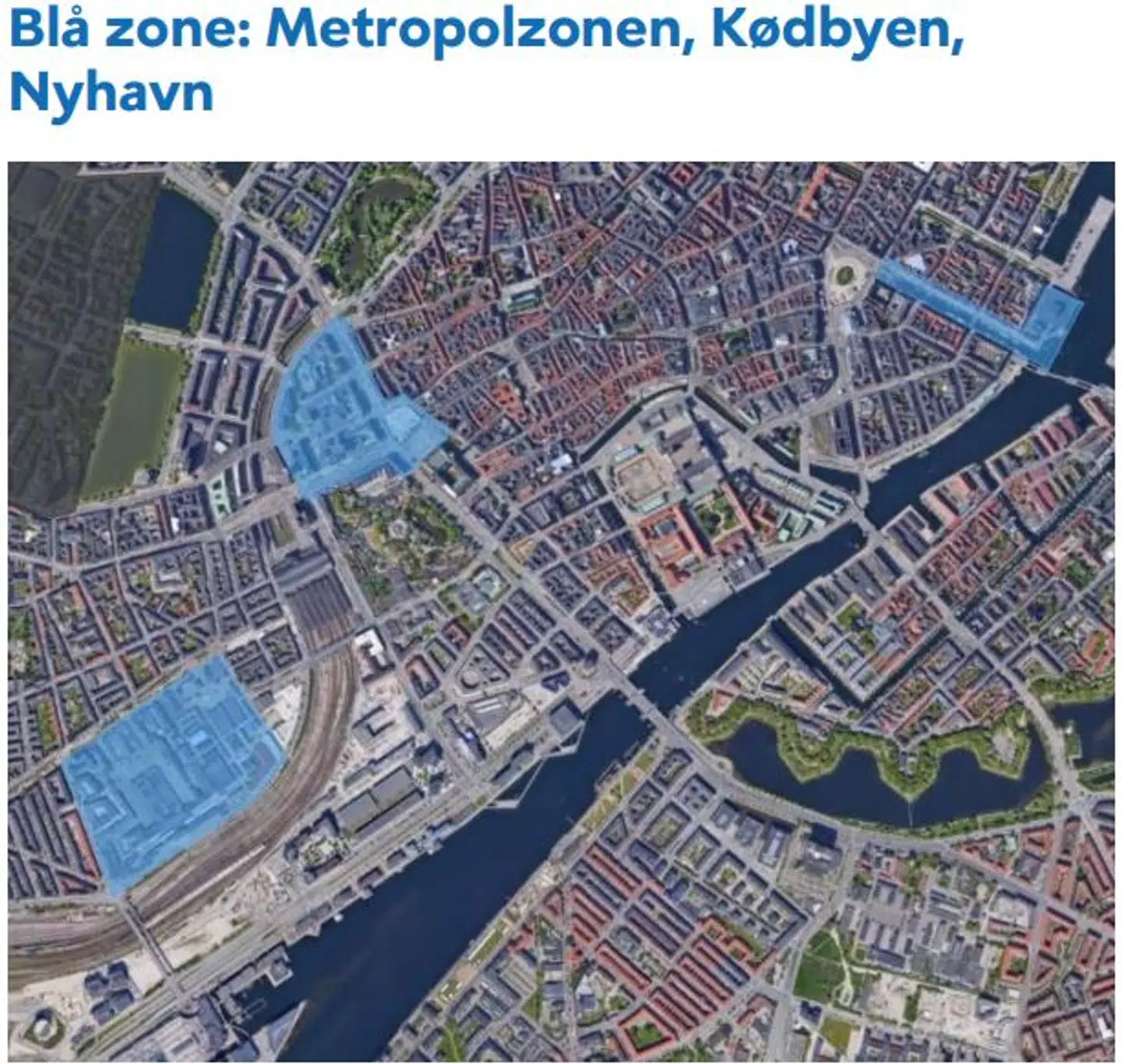 Den blå zone i Nattelivsplanen omfatter restaurationer i Kødbyen, Nyhavn og Metropolzonen, og Københavns Kommune ønsker, at den skal være undtaget restriktionerne.