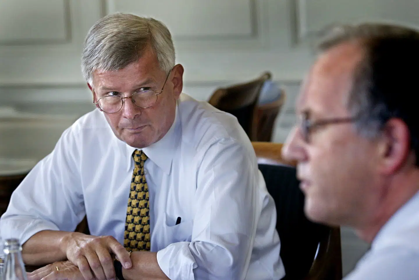 Nordens tidligere administrerende direktør, Steen Krabbe (t.v.), og bestyrelsesformand Mogens Hugo Jørgensen.