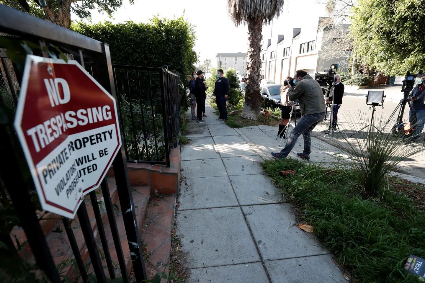 Det var her, at Lady Gagas to franske bulldogs blev stjålet under en gåtur i Los Angeles onsdag aften lokal tid. Mario Anzuoni/Reuters