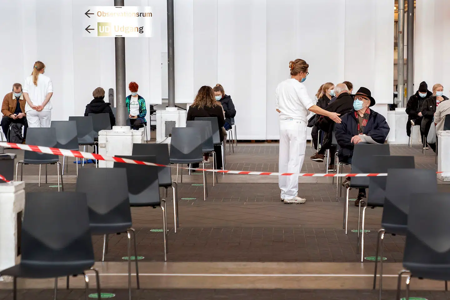 Observationsområdet, hvor borgerne skal sidde i mindst 15 minutter.