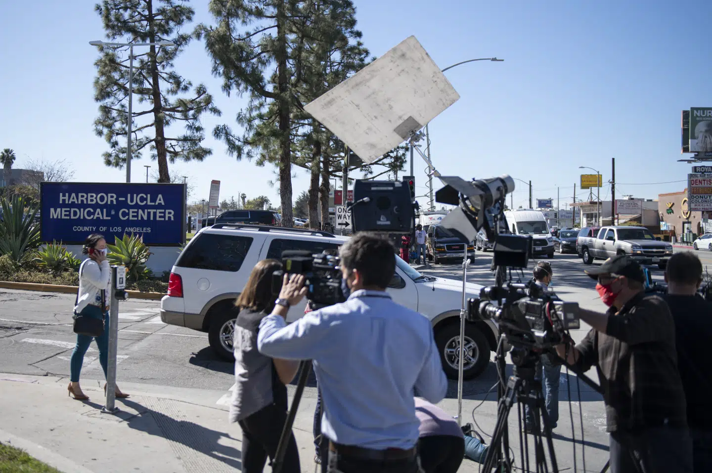 Tiger Woods bliver behandlet på Harbor UCLA Medical Center i Californien. Kyusung Gong/Ritzau Scanpix