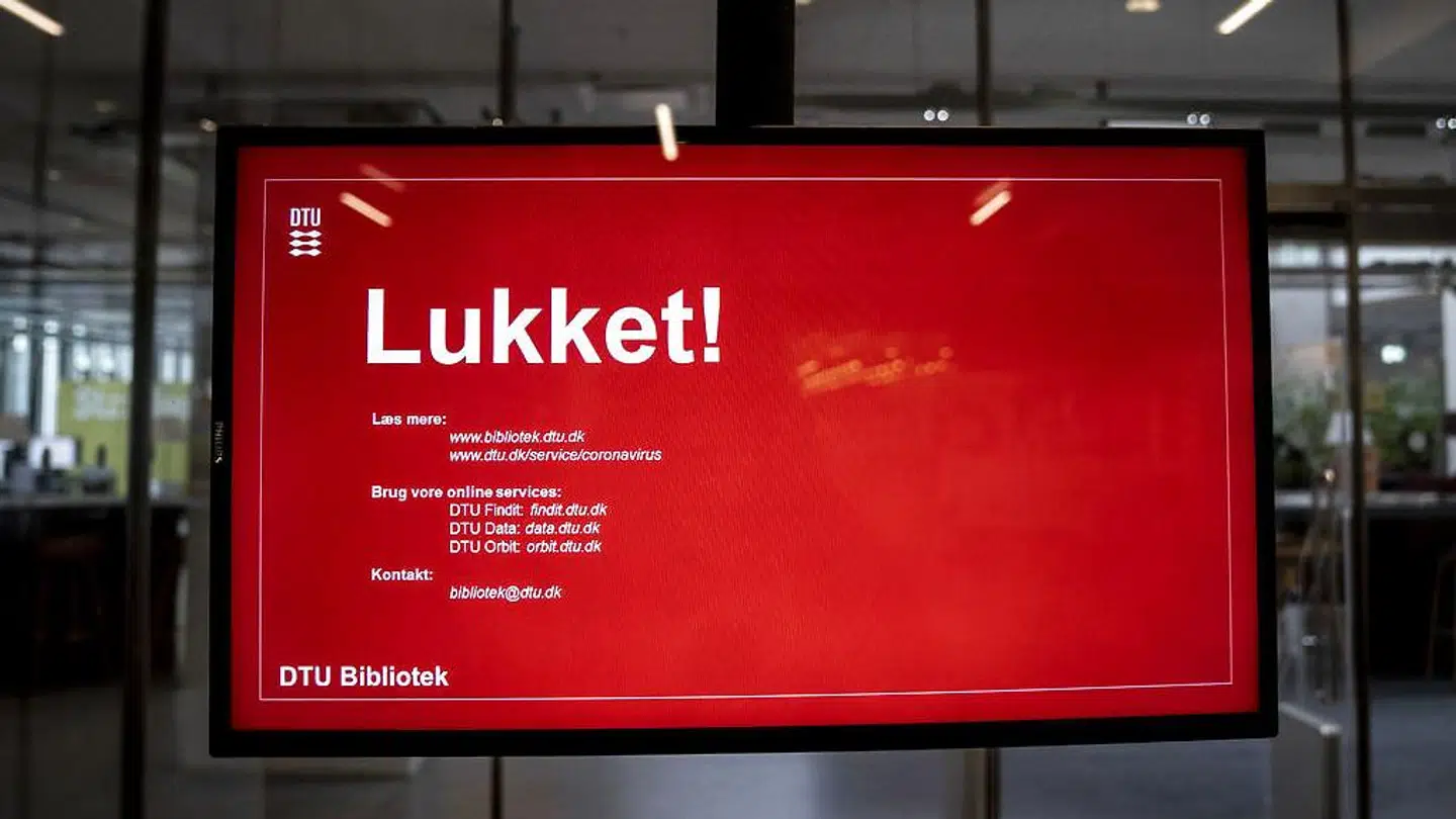 Universiteterne er stor set lukket for undervisning. Her er det DTU i Lyngby.