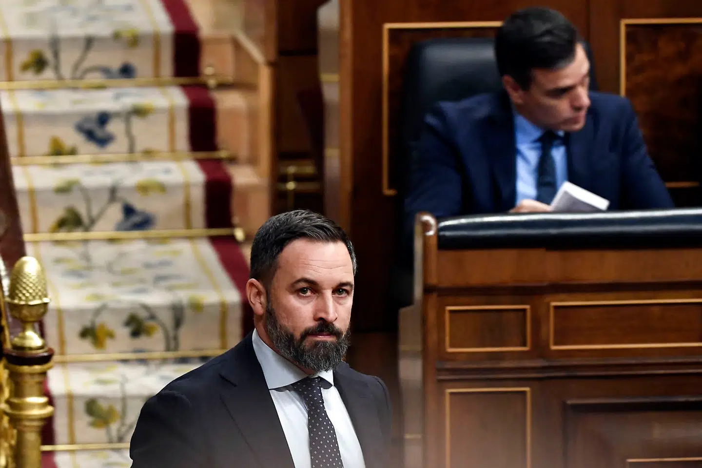 Santiago Abascal og hans parti Vox reddede forleden Spaniens socialdemokratiske premierminister Pedro Sánchez fra at tabe en vigtig afstemning om brugen af midlerne fra EUs genopretningsfond. Et tegn på, at også de spanske højrenationale søger mod midten for at vinde indflydelse? Arkivfoto: Judge Roy Ferguson/Reuters/Ritzau Scanpix.