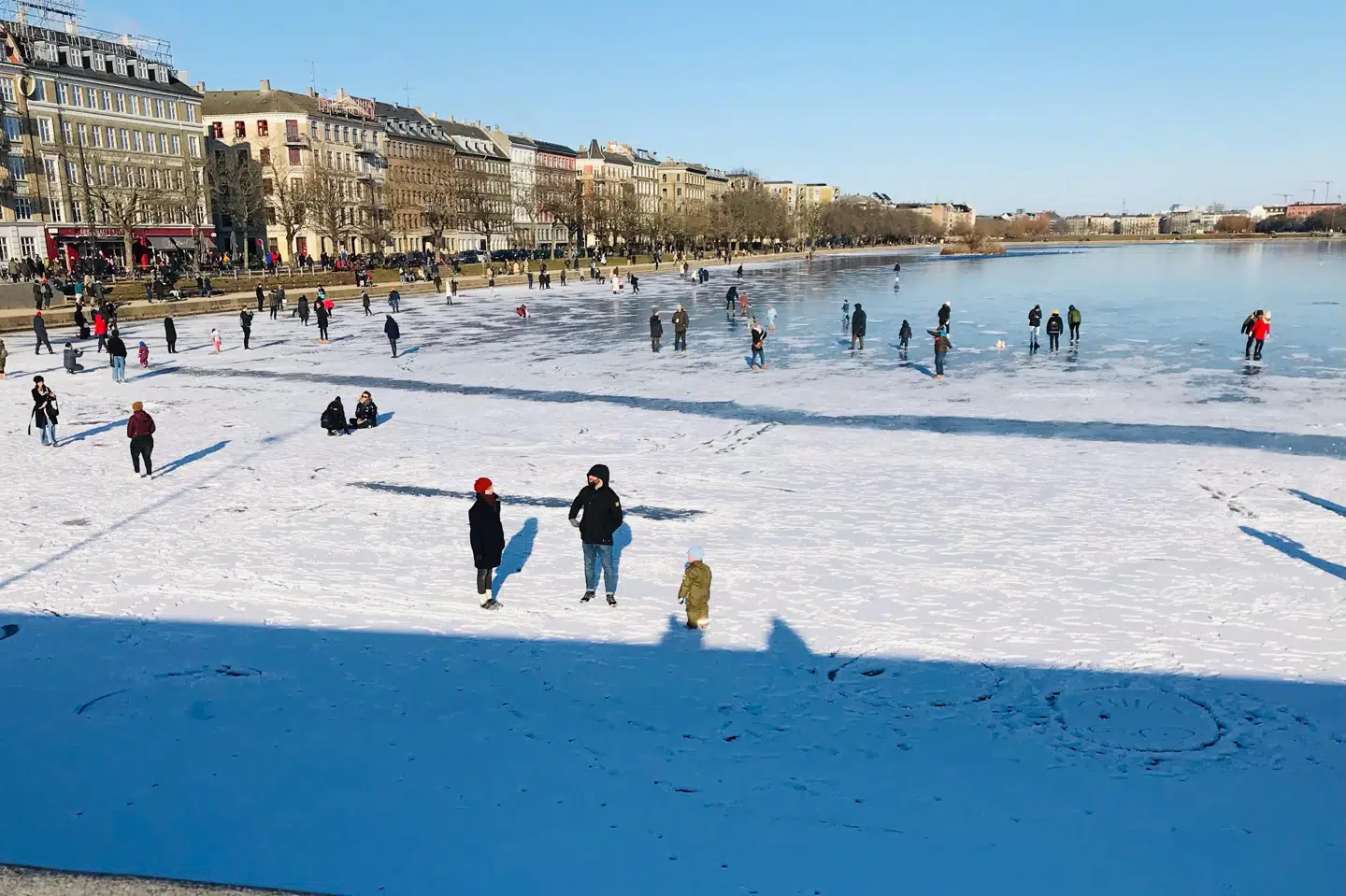 Søerne i København. Billedet er taget lørdag 6. februar 2021.