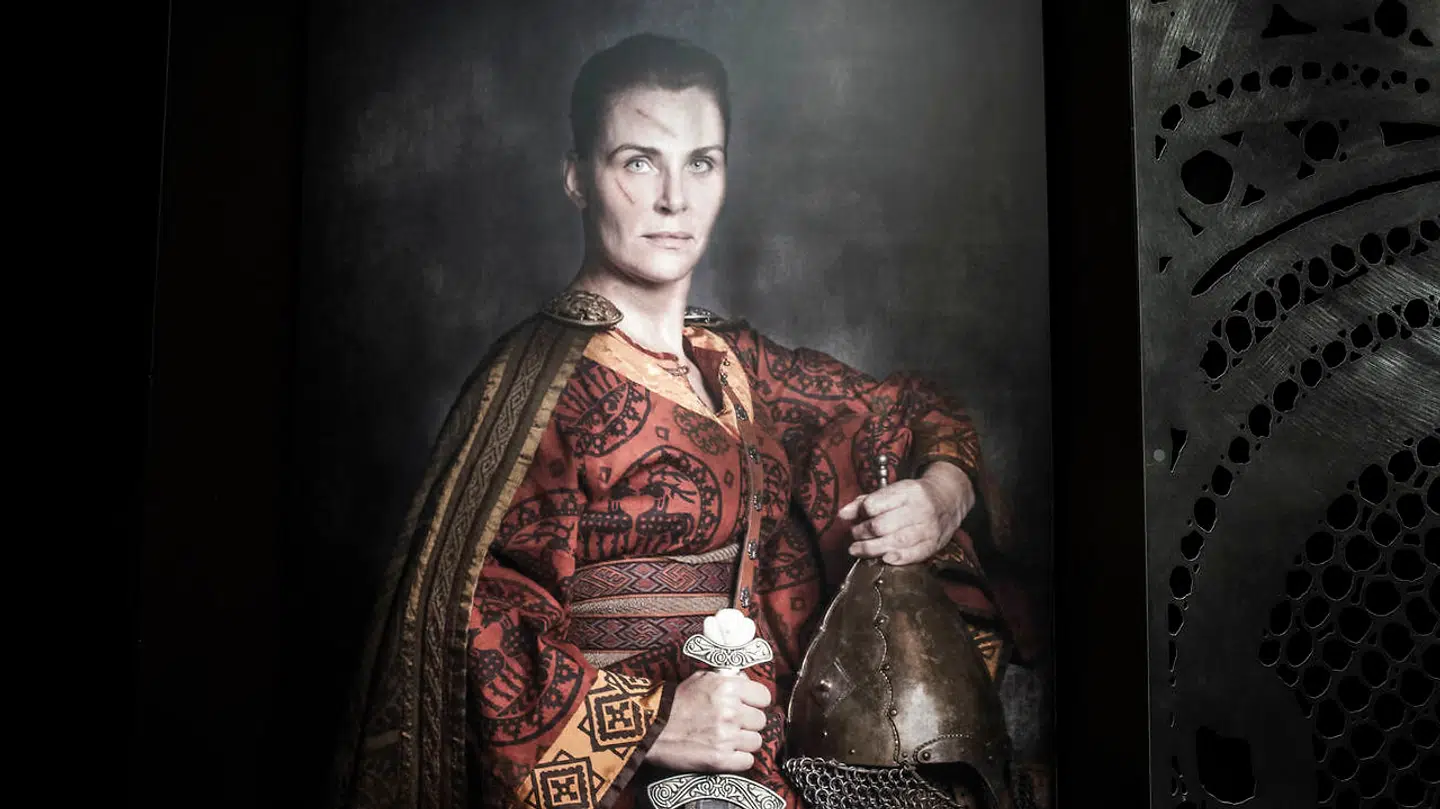 Et foto fra Jim Lyngvilds omdiskuterede vikingeudstilling på Nationalmuseet.