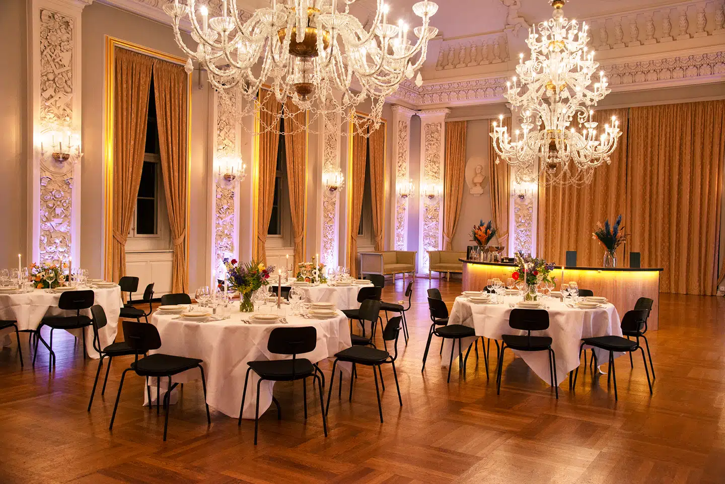 Festsalen i Moltkes Palæ er blevet moderniseret en smule og vil fremover være nemmere at få adgang til – uanset om man vil holde bryllup eller høre en god koncert under lysekronerne.