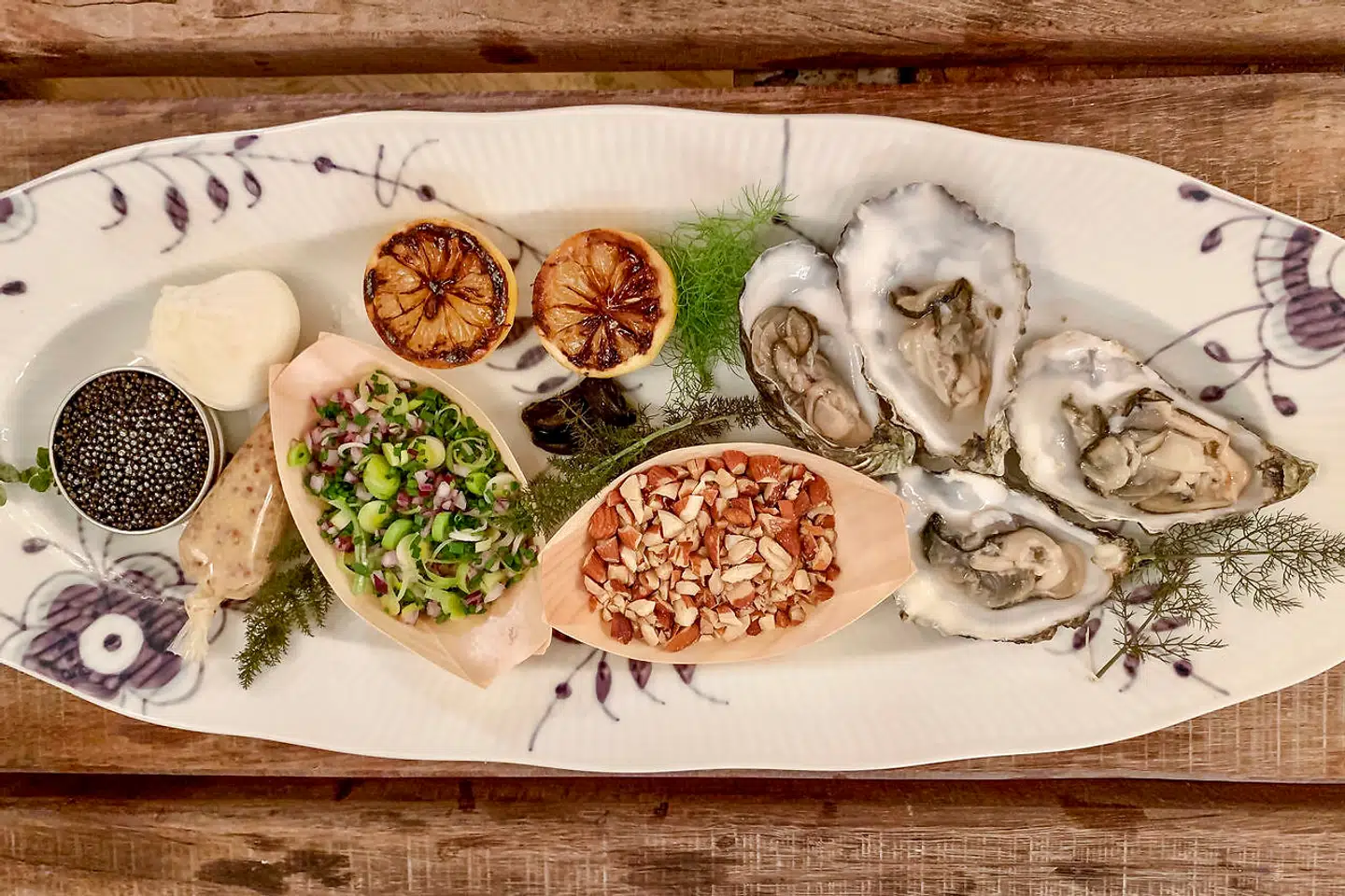 Det var ikke toppings, som manglede til de tilkøbte østers.