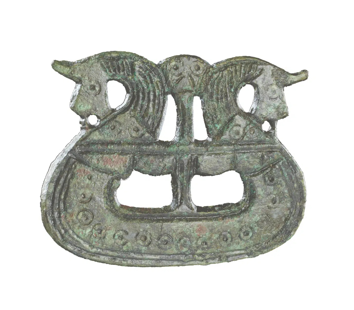 Vikingesmykke formet som et vikingeskib.