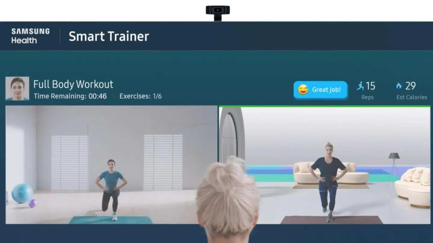Så skal der trænes. Samsung tilbyder nu en personlig – omend digital – fitnesstræner, der selv deltager i sliddet med at komme i form.