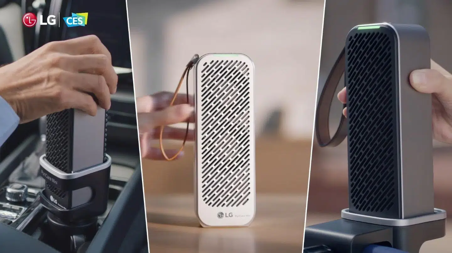 En bærbar luftrenser kan være en god hjælp, for eksempel hvis man har allergi. Den minder om en trådløs højttaler.