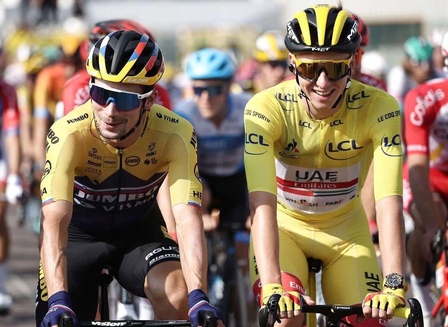 I årets Tour de France-spil gav det masser af point at have slovenerne Primoz Roglic (til venstre) og Tadej Pogacar på sit managerhold.