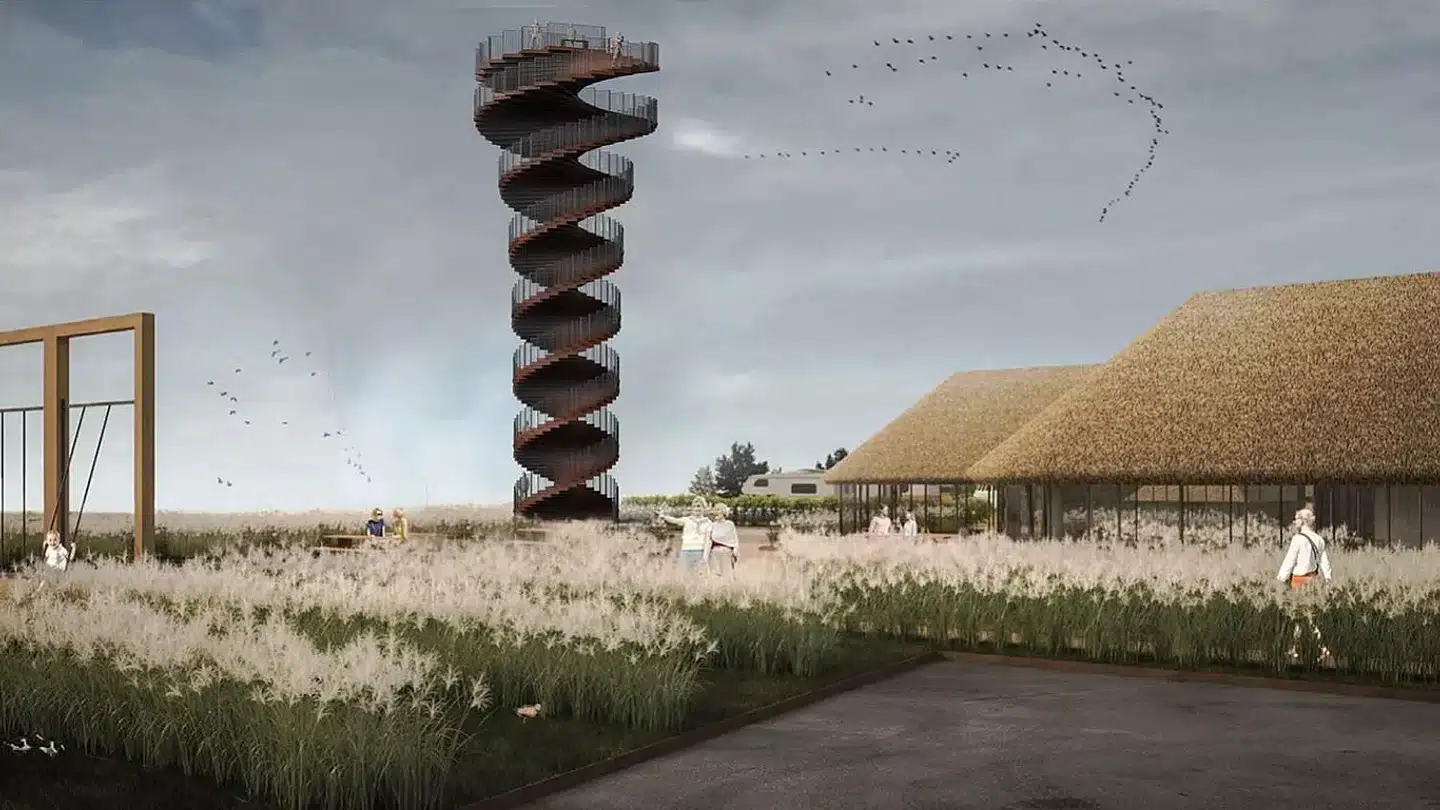 Man kan komme 25 meter op i luften men udsigten ændrer sig ikke. Landskabet er fladt som et stykke A4 papir.