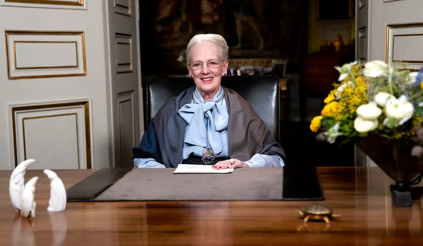 (ARKIV) Dronning Margrethe holder sin nytårstale på Amalienborg tirsdag den 31. december 2019. (Foto: Keld Navntoft/Ritzau Scanpix)