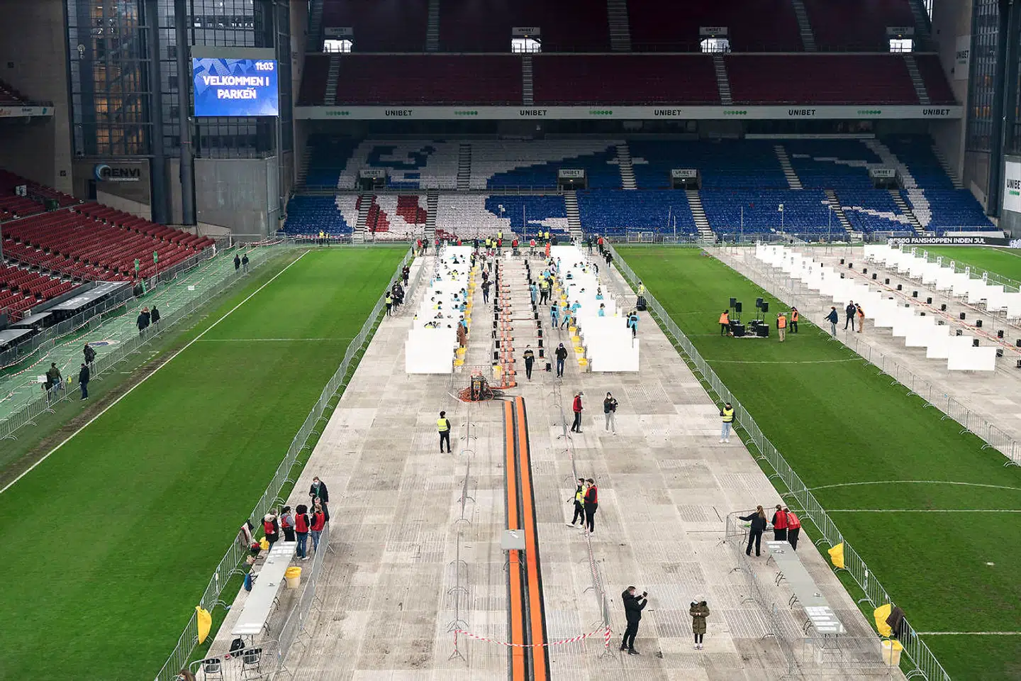 Kun den ene side af testcenteret er indtil videre taget i brug.