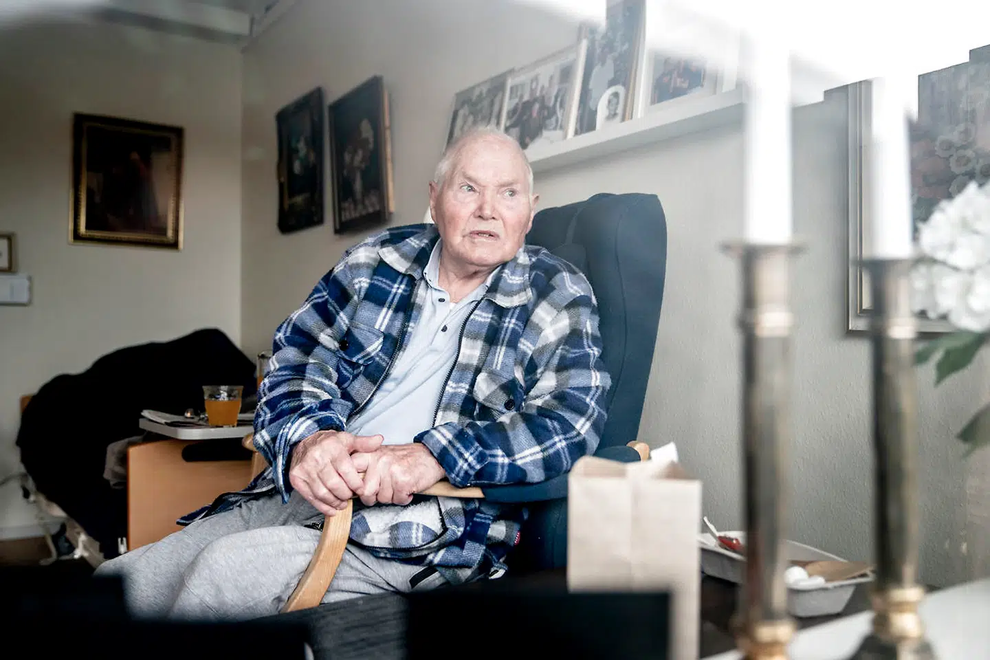 89-årige Svend Broch Pedersen bor til daglig på Omsorgscentret Breelteparken i Hørsholm. Han er klar til at blive vaccineret, lige så snart han kan.