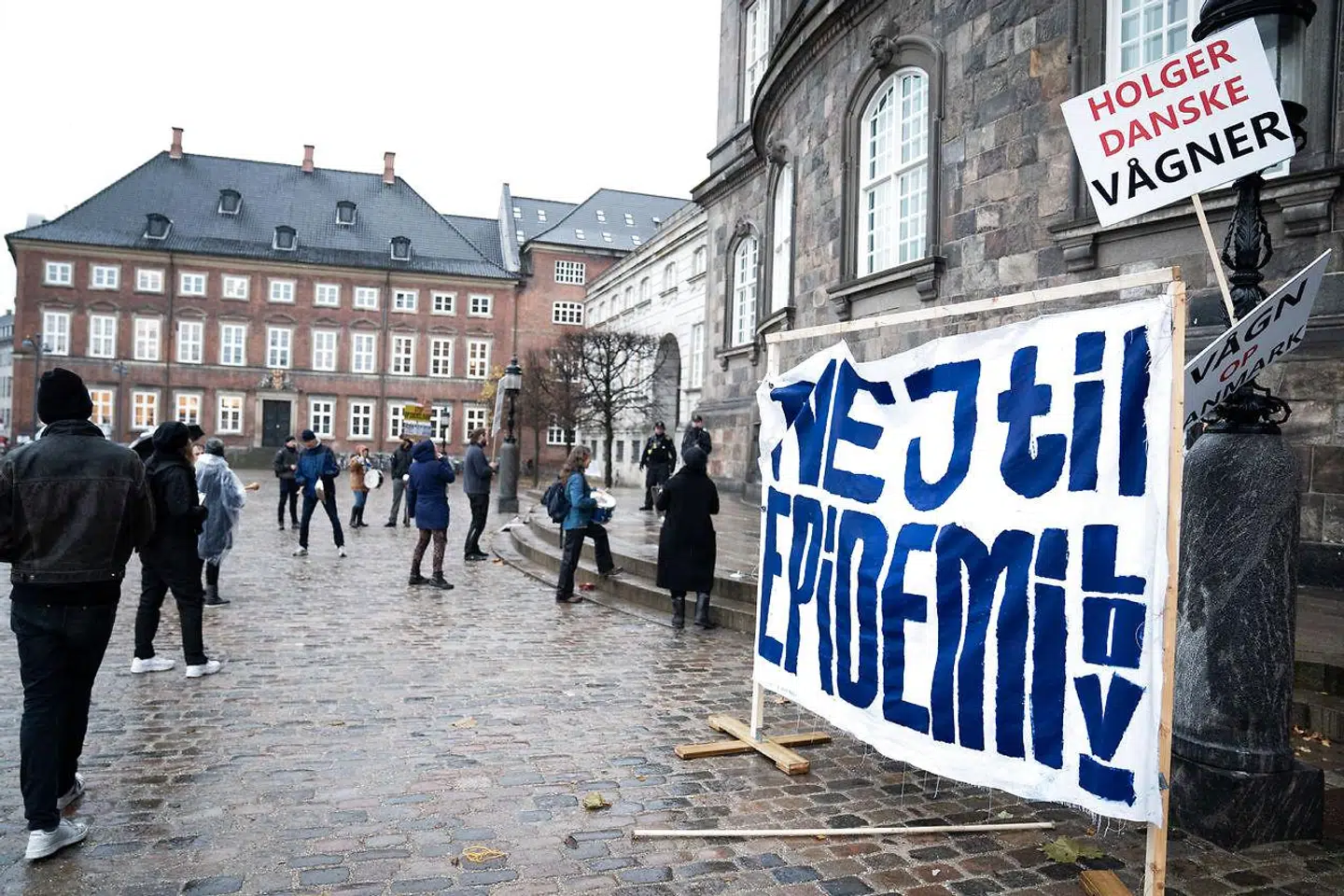 Arkivfoto fra larmedemonstration foran Christiansborg.