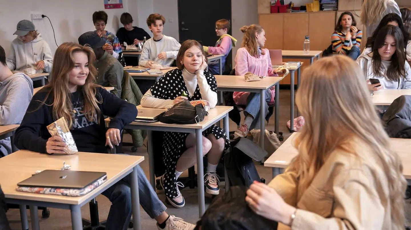 Elever fra 8. klasse fra Heibergskolen på Østerbro i København. En af de 38 kommuner ramt af nye skolelukninger.