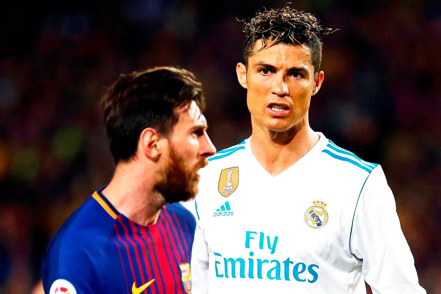 Rivaliseringen mellem Cristiano Ronaldo og Lionel Messi – her under deres sidste direkte duel i La Liga i 2018 – var med til at løfte deres respektive hold op til et usædvanligt og vedvarende højt niveau.