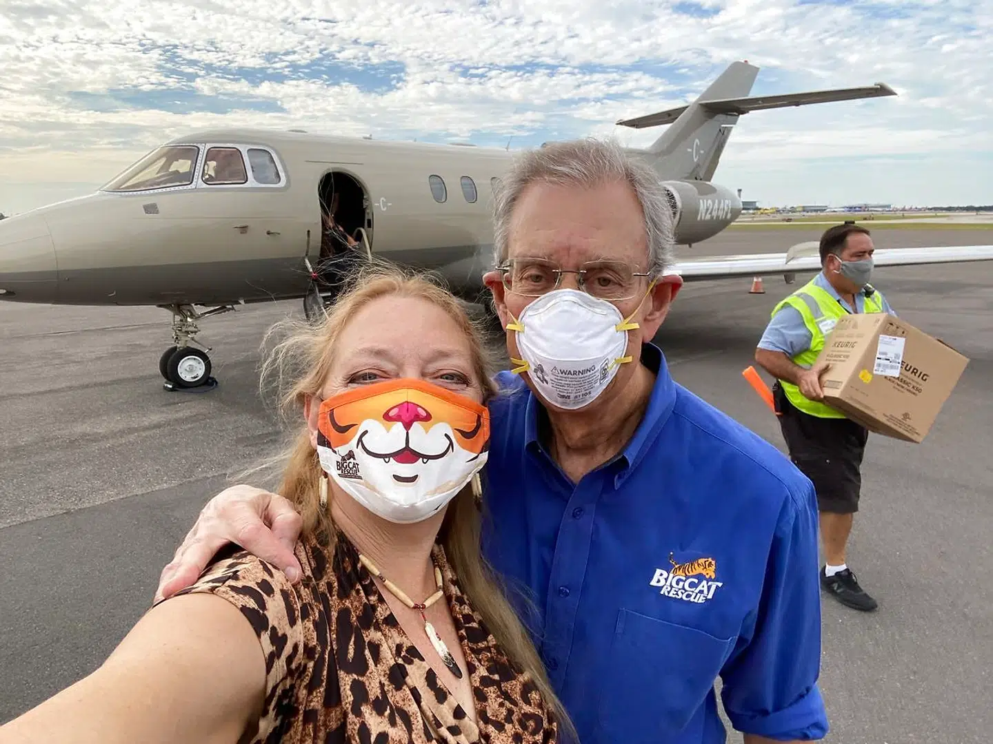 Carole Baskin og hendes mand, Howard Baskin. De to mødtes i november 2002, Howard friede i november 2003, og parret blev gift i 2004.