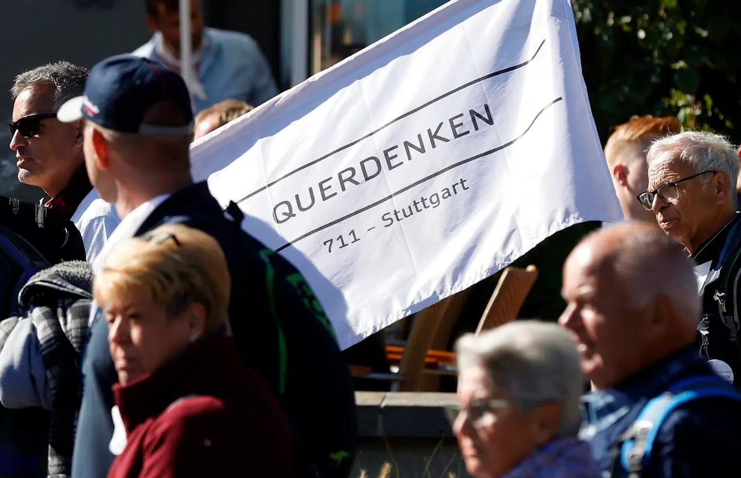 Demonstration mod coronarestriktioner i Konstanz i Sydtyskland 4. oktober.