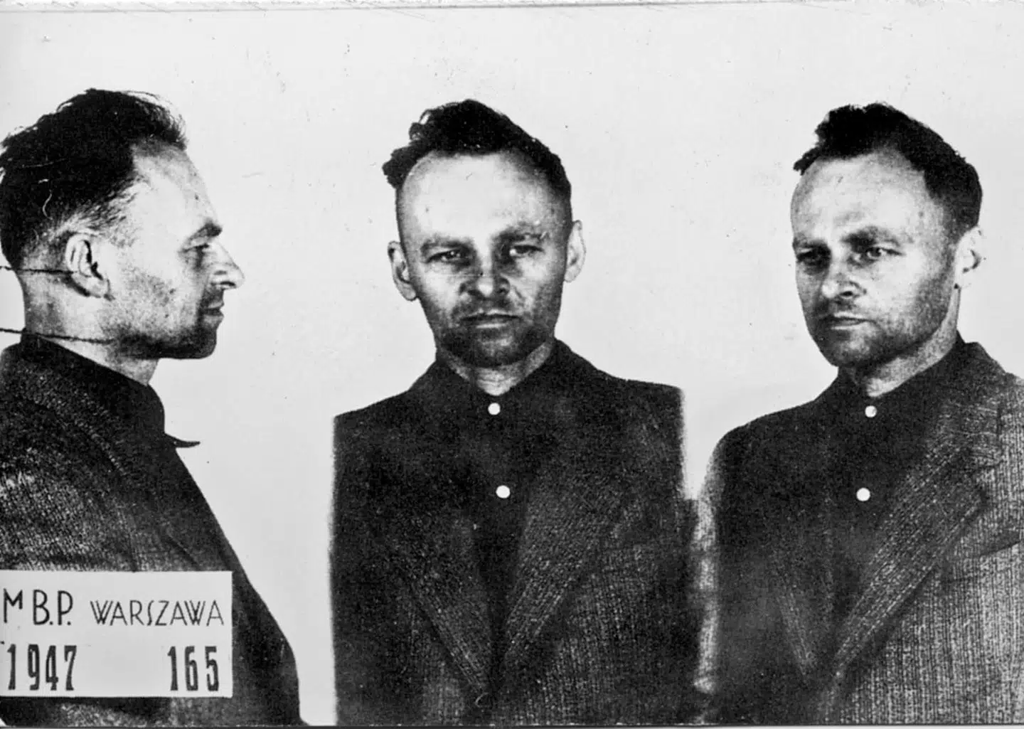 Fangefoto af Witold Pilecki under fængselsopholdet hos kommunisterne. Han blev tortureret og til sidst skudt.