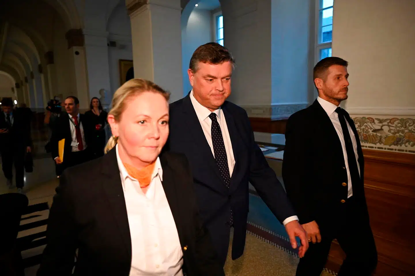 Efter Miljø- og Fødevareudvalget har haft minister for fødevarer, fiskeri og ligestilling Mogens Jensen (S) i samråd om håndtering af coronasmitte blandt mink og om minkbranchens fremtid, i Landstingssalen på Christiansborg onsdag den 11. november 2020.