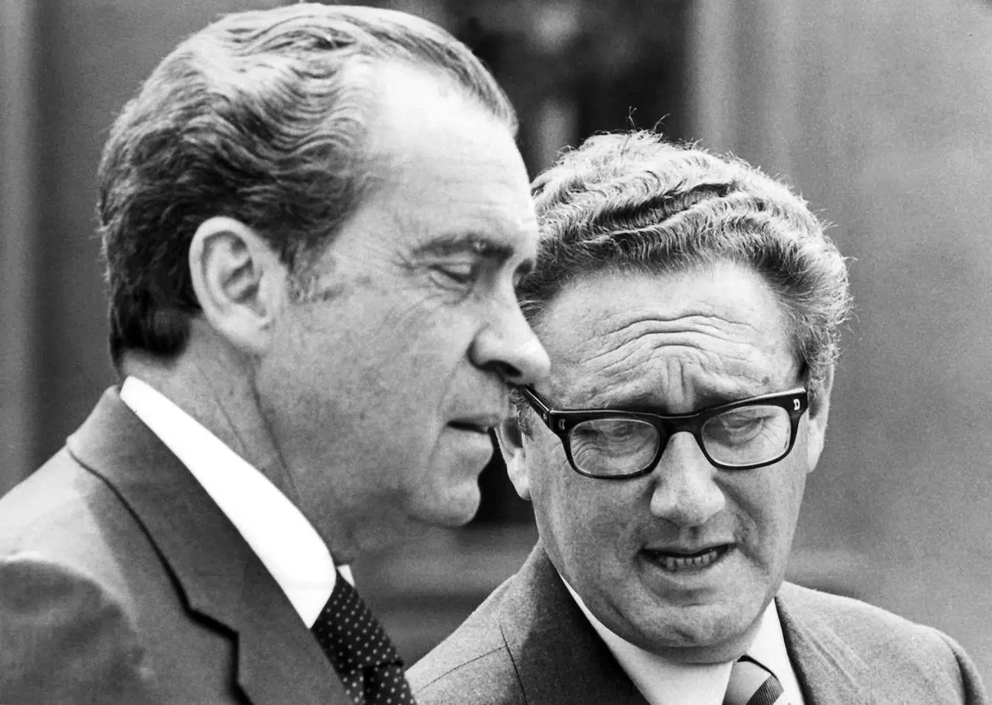 USAs tidligere præsident Richard Nixon og landets daværende nationale sikkerhedsrådgiver Henry Kissinger i maj 1972.