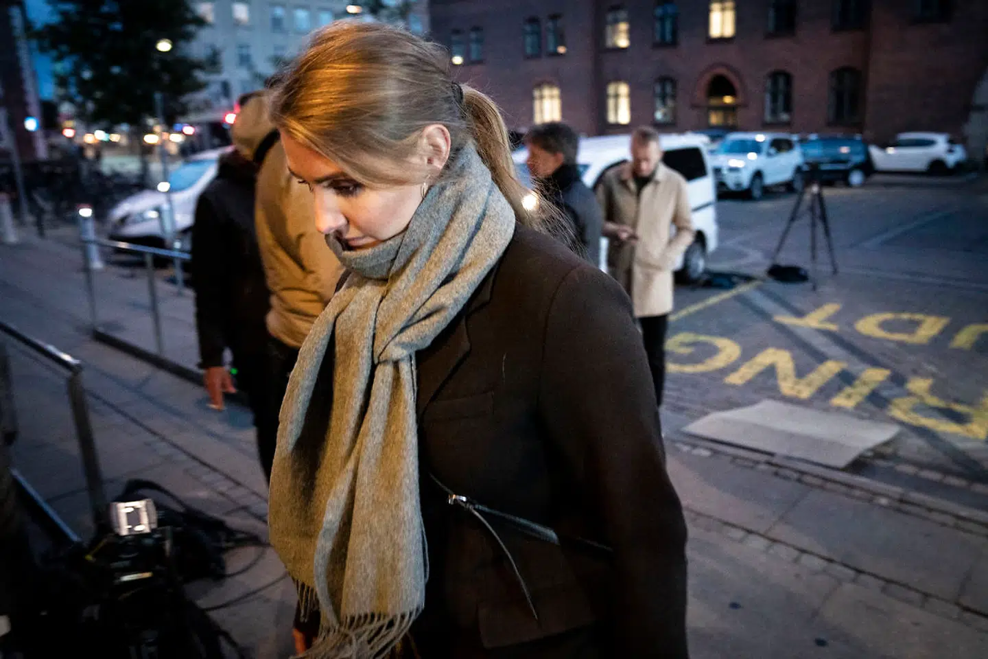 DSU-formand Cecilie Sværke Priess ankommer til Københavns Rådhus, hvor Socialdemokratiet i København holdt krisemøde om Frank Jensens krænkelser.