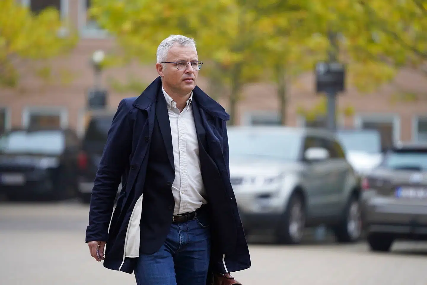 Arkivfoto. Den drabsdømte Peter Madsens nye forsvarer er Anders Larsen, der her ankommer til retten i Glostrup onsdag formiddag den 21. oktober 2020.