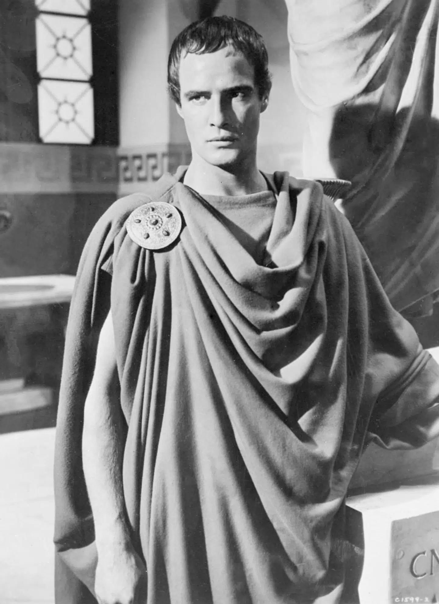 Marlon Brando som Marcus Antonius i filmatiseringen fra 1953 af Shakespeares drama.