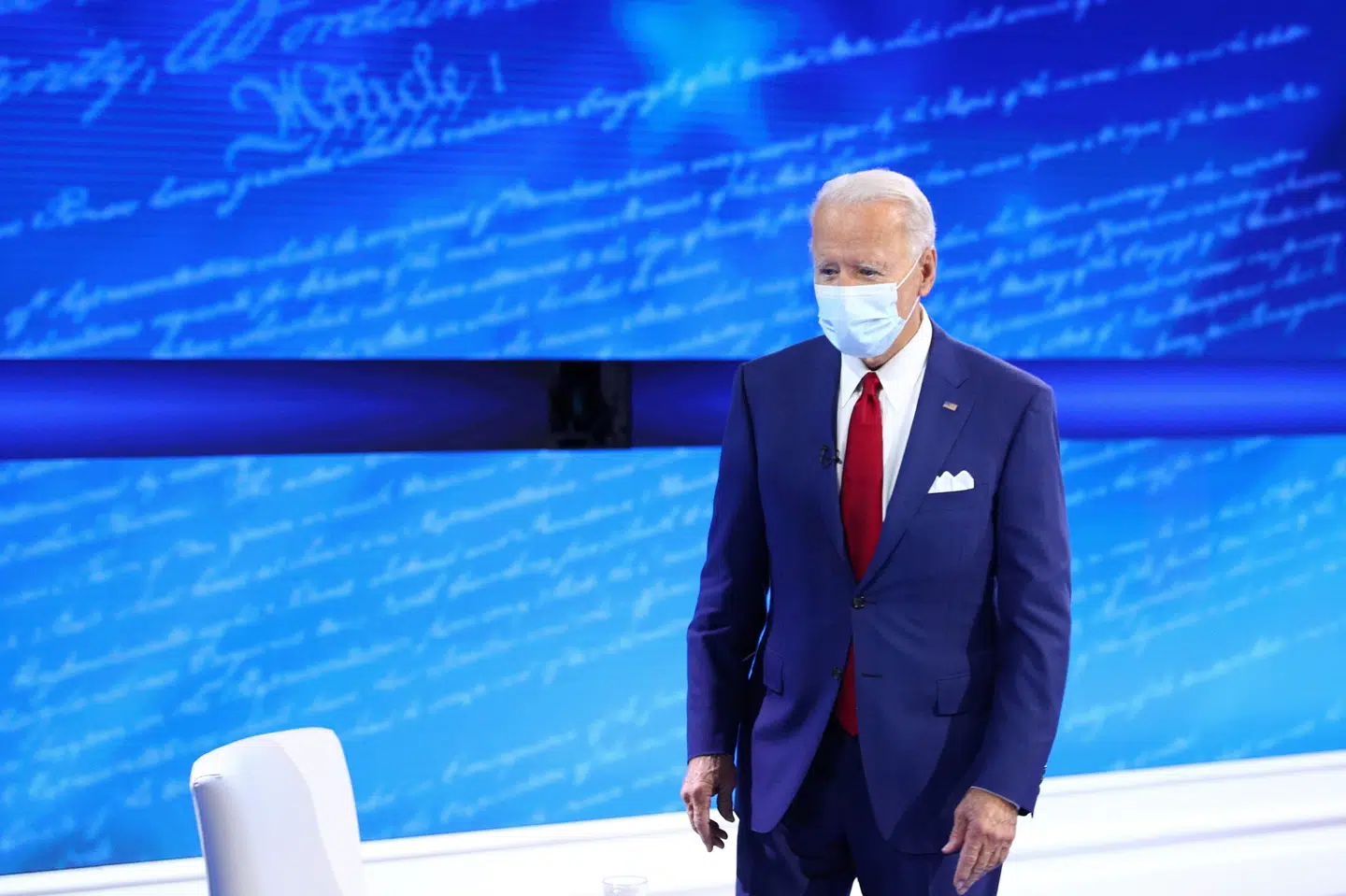 Demokraternes præsidentkandidat, Joe Biden, langede ved vælgermøde torsdag ud efter præsident Trumps håndtering af coronapandemien. Tom Brenner/Reuters