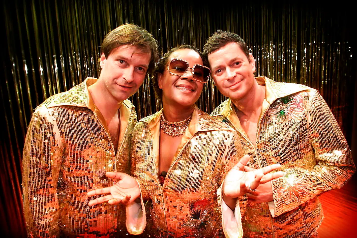 Peter Frødin (til højre), Martin Brygmann og Hella Joof – sammen kendt som det »Det brune Punktum«.