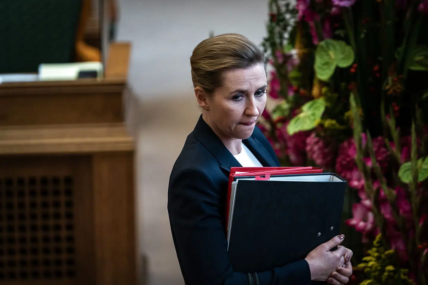 Mette Frederiksen (S) under folketingets åbningsdebat i Folketingssalen på Christiansborg, torsdag den 8. oktober 2020.